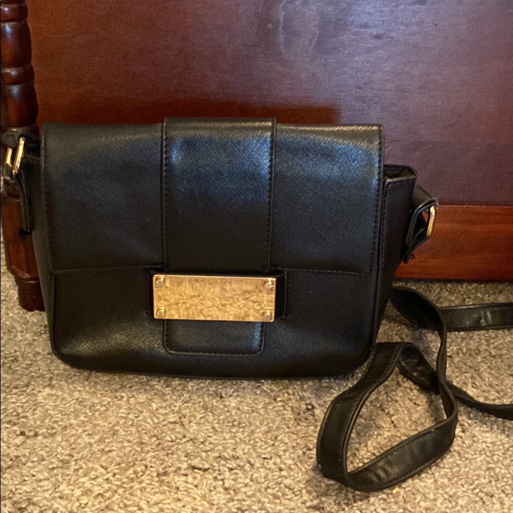 Black leather purse